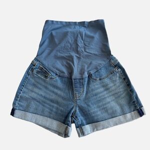Levi Strauss Women’s Maternity Denim Shorts Medium Wash size Small
